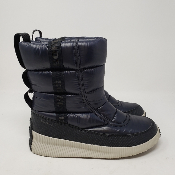 Sorel Out N About Puffy Mid Waterproof Winter Boots Navy size 7 - Picture 4 of 9